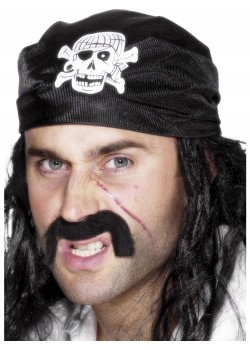Pirate Bandana With Skull & Crossbones for Adult
