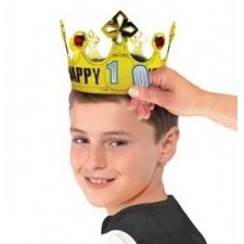 Happy Birthday Party Supplies - Customisable Age Plastic Crown