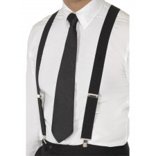 Black Elasticated Braces for Adult