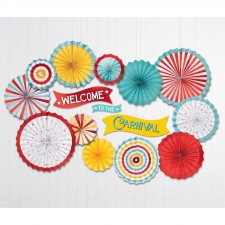 Disney Mickey Carnival Party Decorations - Paper Fans & Cutouts Kit