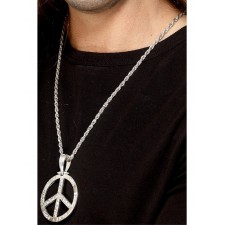 60s Peace Sign Hippie Medallion for Adult