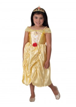 Belle Deluxe Child Costume And Tiara The Beauty & The Beast