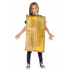 Golden Ticket (Willy Wonka) Tabard - 5-8 Yrs Charlie & The Chocolate Factory