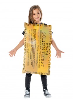Golden Ticket (Willy Wonka) Tabard - 5-8 Yrs Charlie & The Chocolate Factory Golden Ticket (Willy Wonka) Tabard - 5-8 Yrs Charlie & The Chocolate Factory