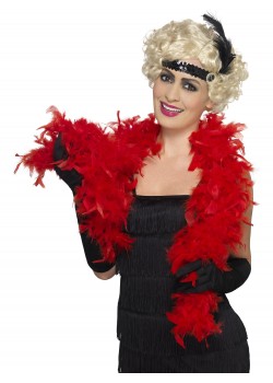 Red Feather Boa for Adult