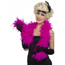 Fuschia Feather Boa for Adult