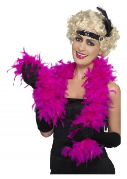 Fuschia Feather Boa for Adult