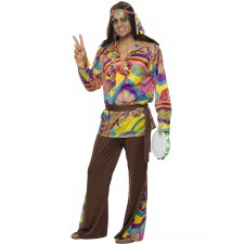Psychedelic Hippie Man Adult Costume