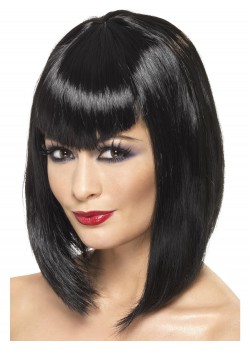 Black Vamp Wig for Adult