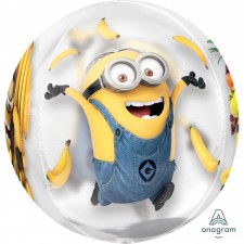 Minions Clear Despicable Me Orbz XL Shaped Balloon 38cm x 40cm