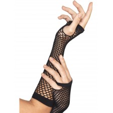 Black Fishnet Gloves for Adult