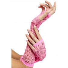 Pink Fishnet Gloves for Adult