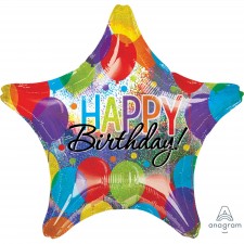 Balloon Bash Holographic Star Shaped Balloon