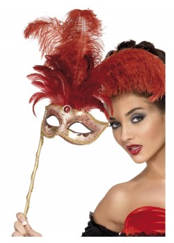 Baroque Red Fantasy Eyemask for Adult