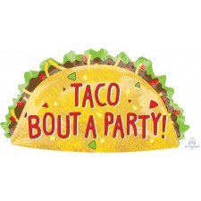 Mexican Fiesta Taco bout a party! Taco Shaped Balloon 83cm x 48cm
