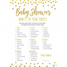 Baby Shower Party Supplies - Party Games What's in Your Purse Games