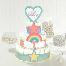 Baby Shower Party Supplies - Neutral Diaper Cake Kit