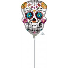 Halloween Sugar Skulls Day of the Dead Mini Shaped Balloon