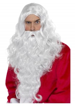 Santa Long Wig & Beard for Adult