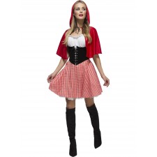 Fever Red Riding Hood Costume With Corset, Adult