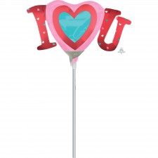 I Heart U Satin Infused Shaped Balloon