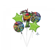 Rise of the Teenage Mutant Ninja Turtles Bouquet Foil Balloons Pack of 5