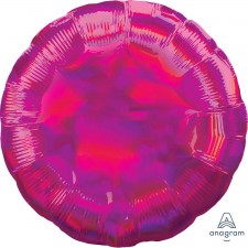 Iridescent Magenta Round Foil Balloon 45cm