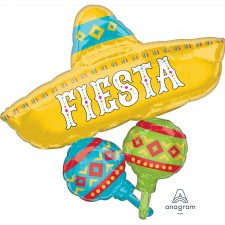 Mexican Fiesta Papel Picado Hat Shaped Balloon 78cm x 81cm