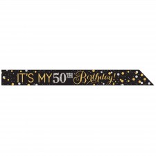 Happy Birthday Party Supplies - Sparkling Celebration Add Any Age Sash