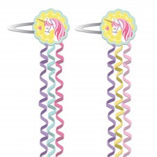 Magical Unicorn Hair Clip Favours Pack of 4