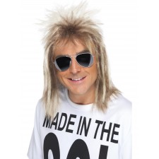 80s Blonde Mullet Wig for Adult