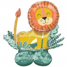 Jungle Animals Get Wild Lion AirLoonz Shaped Balloon 114cm x 109cm