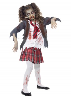 Zombie School Girl Child Costume