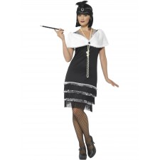Flapper Deluxe Costume With Stole for Adult