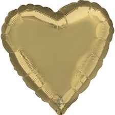 White Gold Heart Shaped Balloon 45cm