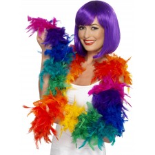Rainbow Feather Boa for Adult