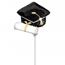 Graduation Black Grad Cap Shaped Balloon