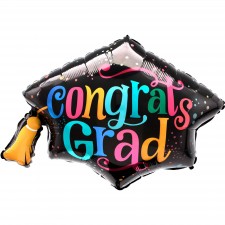 Graduation Congrats Grad Cap Follow Your Dreams Shaped Balloon 79cm x 56cm