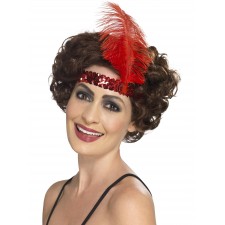 Flapper Red Headband for Adult