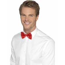 Red Sequin Bow Tie- Adult