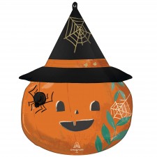 Halloween Pumpkin Nature in the Night Satin Shaped Balloon 53cm x 66cm