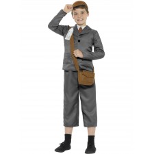 World War 2 Evacuee Boy Grey Child Costume