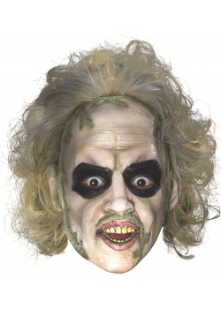 Beetlejuice 3/4 Vinyl Mask With Hair for Adult