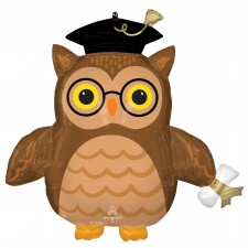 Graduation Wise Owl Graduate Shaped Balloon 76cm x 73cm