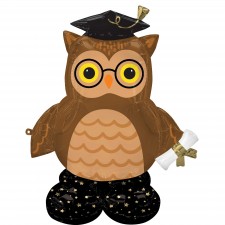 Graduation Wise Owl Graduate AirLoonz Shaped Balloon 96cm x 111cm