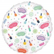 Happy Birthday Spa Party Designs Round Foil Balloon 45cm