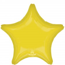 Vibrant Yellow Star Shaped Balloon 45cm