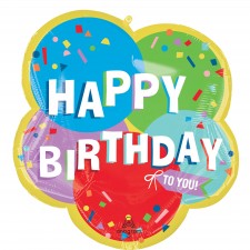 Happy Birthday Sunny Balloons Shaped Balloon 60cm x 63cm