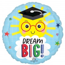 Graduation Dream Big! Round Foil Balloon 45cm