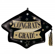 Graduation Congrats Grad! Doo-Dads Cap Shaped Balloon 78cm x 63cm
